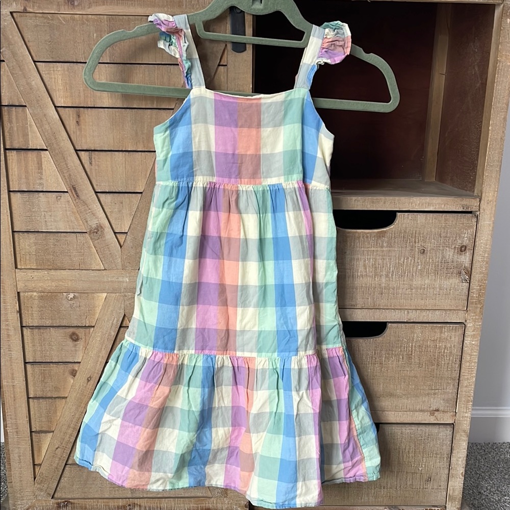GAP Blue and Pink Ruffled Tiered Sundress